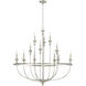 Emery 12 Light 40.2 inch Brushed Nickel Chandelier Ceiling Light